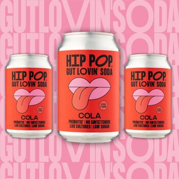 Hip Pop Gut Lovin' Soda - Saveur Cola - 12 canettes de 330 ml 2