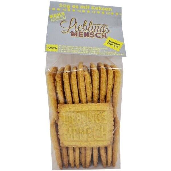 Biscotti con il logo della persona preferita (mandorla-limone).