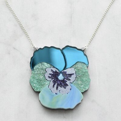 Textured Pansy Necklaces