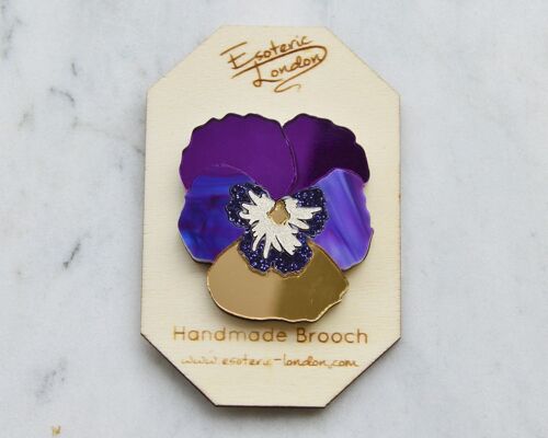 Textured Pansy Brooches