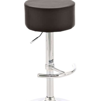 Bar stool Vienna brown 39x39x77 brown leatherette Chromed metal