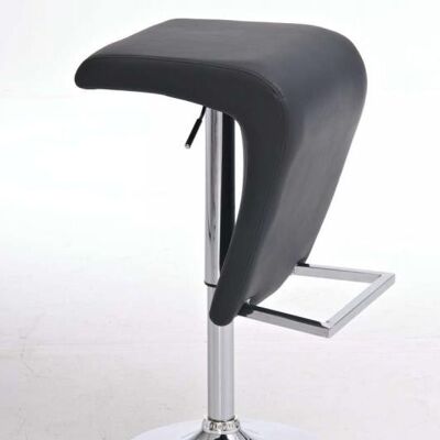 Bar stool Birmingham Gray 47x40x83 Gray plastic Chromed metal