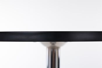 table de bar ronde noire 60x60x108 bois noir métal chromé 4
