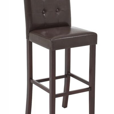 Bar stool Afina brown 45x43x115 brown leatherette Wood
