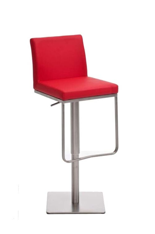 Barkruk Panama E imitatieleer rood 44x42x86 rood kunstleer roestvrij staal