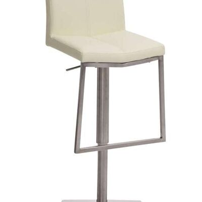 Bar stool Lima cream 43.5x45x80 cream leatherette stainless steel