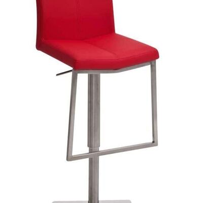 Sgabello da bar Lima rosso 43,5x45x80 similpelle rosso acciaio inox