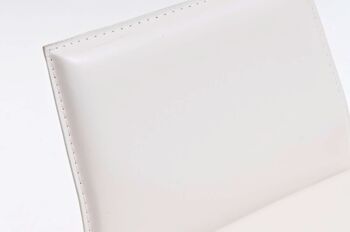 Tabouret de bar Cayenne blanc 46x50x79 cuir artificiel blanc acier inoxydable 3