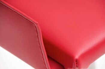 Tabouret de bar Cayenne rouge 46x50x79 cuir artificiel rouge acier inoxydable 4