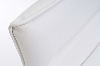 Tabouret de bar Limerick chrome blanc 50,5x41,5x84 cuir artificiel blanc métal 3