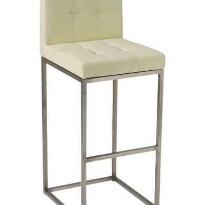 Bar stool Edinburgh E77 cream 45x41x103.5 cream leatherette stainless steel