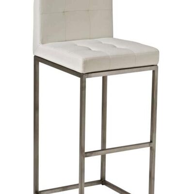 Bar stool Edinburgh E77 white 45x41x103.5 white artificial leather stainless steel