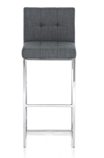 Tabouret de bar Edinburgh C77 tissu gris foncé 45x41x103,5 gris foncé Matière acier inoxydable 2