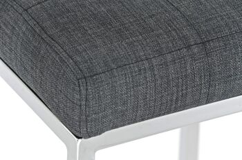 Tabouret de bar Edinburgh C77 tissu gris foncé 45x41x103,5 gris foncé Matière acier inoxydable 6