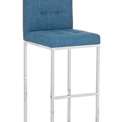Bar stool Edinburgh C77 fabric blue 45x41x103.5 blue Material stainless steel