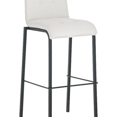 Bar stool Avola fabric B78 white 51x43x103 white Material Metal matt black