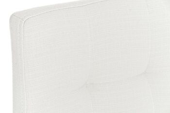 Tabouret de bar Avola tissu B78 blanc 51x43x103 blanc Matière Métal noir mat 4