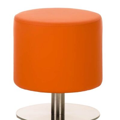 Hocker Manau Kunstleder E47 orange 38x38x47 orange Kunstleder Edelstahl