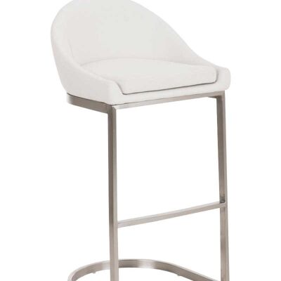 Crete fabric bar stool white 45x47.5x98 white Material stainless steel