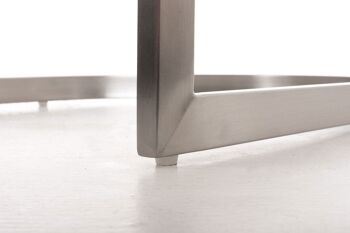 Tabouret de bar en tissu Crete blanc 45x47,5x98 blanc Matière acier inoxydable 6