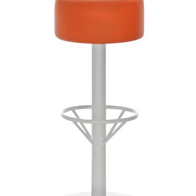 Taburete de bar Pisa W76 naranja 38x38x76 polipiel metal naranja