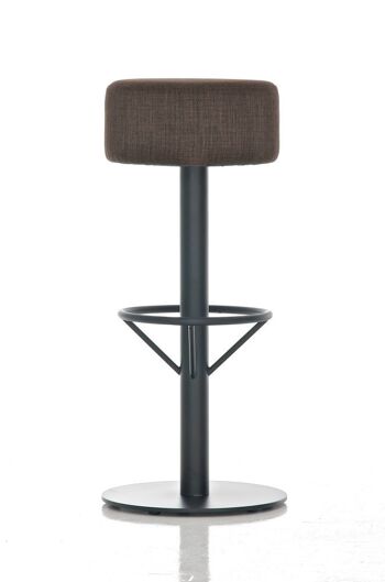 Tabouret de bar Pisa B76 tissu marron 38x38x76 marron Matière métal 2