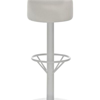 Taburete de bar Pisa W76 tejido blanco 38x38x76 blanco Material metal