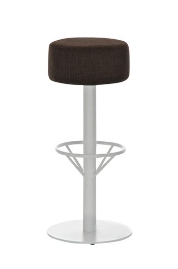 Tabouret de bar Pisa W76 tissu marron 38x38x76 marron Matière métal 1