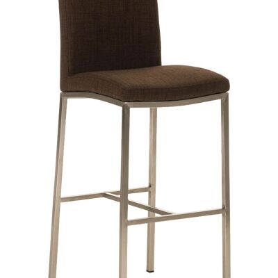 Bar stool Freeport fabric brown 49x40x110 brown Material stainless steel