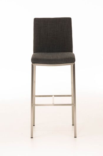 Tabouret de bar Freeport tissu gris foncé 49x40x110 gris foncé Matière acier inoxydable 2