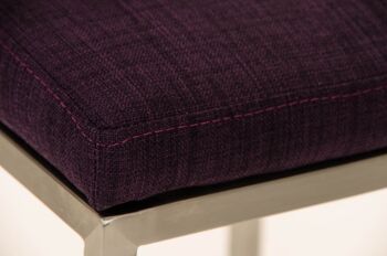 Tabouret de bar Freeport tissu violet 49x40x110 violet Matière acier inoxydable 7