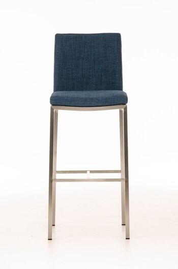 Tabouret de bar Freeport tissu bleu 49x40x110 bleu Matière acier inoxydable 2