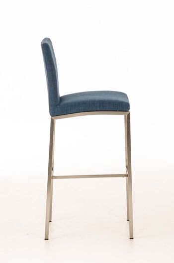 Tabouret de bar Freeport tissu bleu 49x40x110 bleu Matière acier inoxydable 3