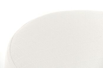 Tabouret de bar Florence tissu C76 blanc 34,5x34,5x76 métal blanc Métal chromé 6