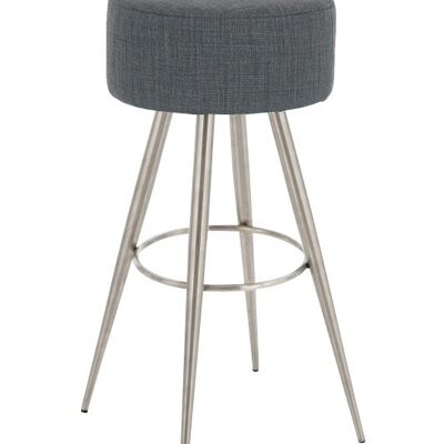 Bar stool Florence fabric E76 dark gray 34.5x34.5x76 dark gray  stainless steel