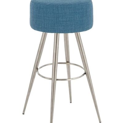 Bar stool Florence fabric E76 blue 34.5x34.5x76 blue  stainless steel