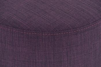 Tabouret de bar Florence tissu E76 violet 34,5x34,5x76 violet acier inoxydable 3