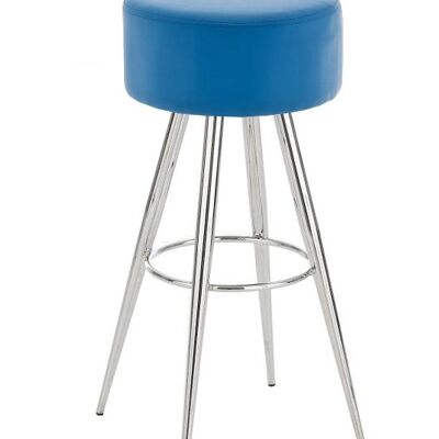 Bar stool Florence C76 blue 34x34x76 blue leatherette Chromed metal