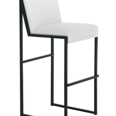 Barhocker Timor B75 weiß 50x43x104 weiß Kunstleder Edelstahl