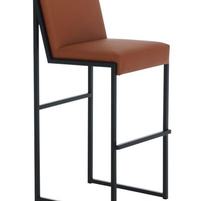 Barhocker Timor B75 hellbraun 50x43x104 hellbraunes Kunstleder Edelstahl