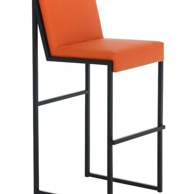 Bar stool Timor B75 orange 50x43x104 orange artificial leather stainless steel