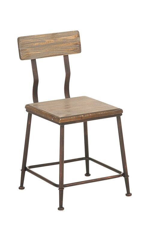 Bistrostoel Queens, hout bronzen 46x43x79 bronzen Hout metaal