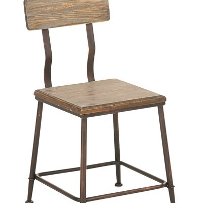 Silla bistro Queens, madera bronce 46x43x79 bronce Madera metal