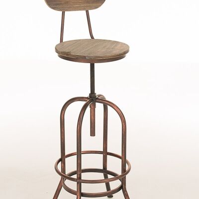 Taburete de bar Pino, madera bronce 49,5x49,5x101,5 bronce metal metal