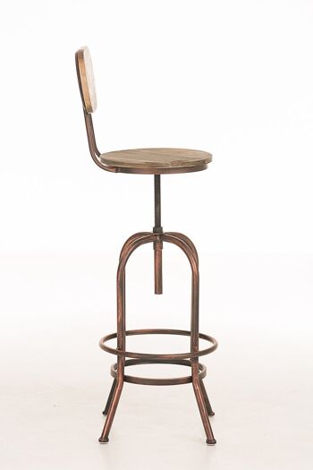 Tabouret de bar Pino, bois bronze 49,5x49,5x101,5 bronze métal métal 3