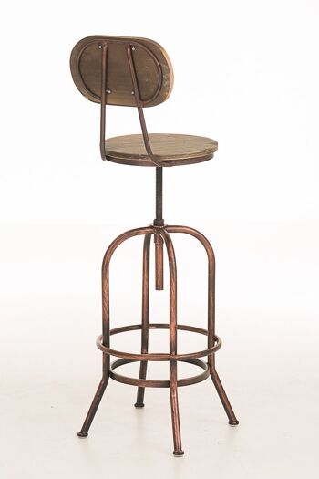 Tabouret de bar Pino, bois bronze 49,5x49,5x101,5 bronze métal métal 4