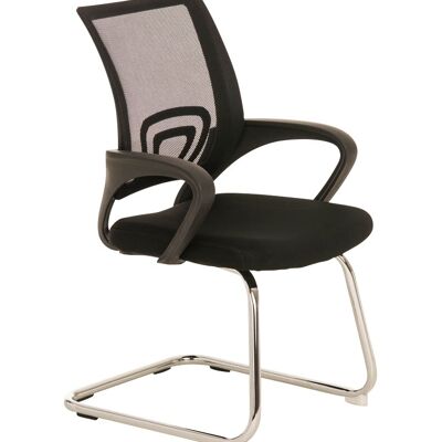 Visitor chair Eureka black 61x58x89 black Material Chromed metal