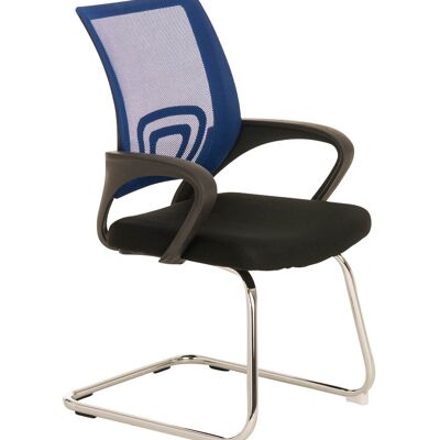 Chaise visiteur Eureka bleu 61x58x89 bleu Matière Métal chromé