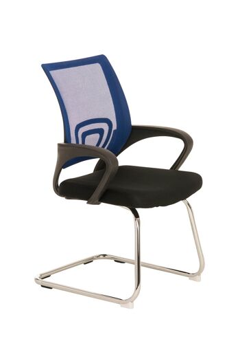 Chaise visiteur Eureka bleu 61x58x89 bleu Matière Métal chromé 1