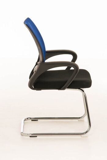 Chaise visiteur Eureka bleu 61x58x89 bleu Matière Métal chromé 3